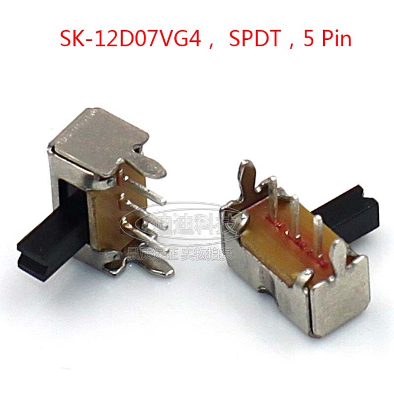 2 Position ON-OFF Microswitch 1P2T SPDT 5 Pin PCB Panel Model Mini Slide Switch