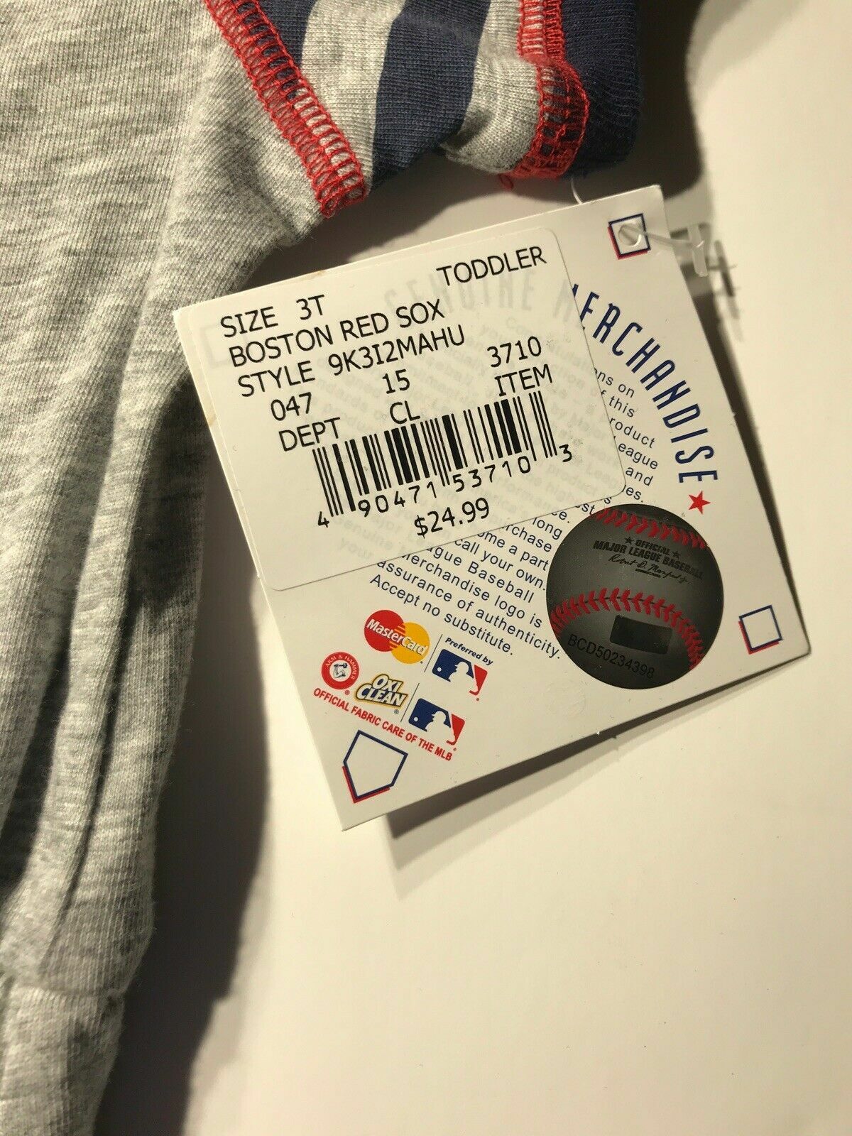 Toddler Girl's Boston Red Sox Striped Gray Dress - 18m, 2t, 3t, 4t - New!