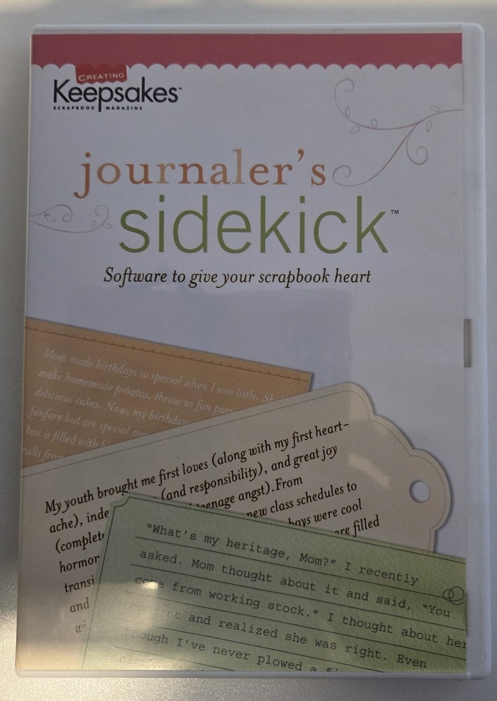 NEW Creating Keepsakes Journaler's Sidekick CD Scrapbooking Software Crafts  -G