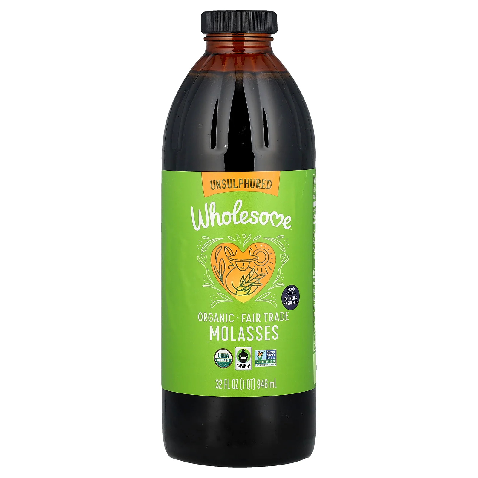 Organic Molasses, Unsulphured, 32 fl oz (946 ml)