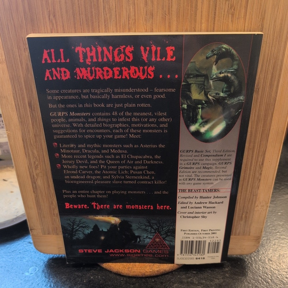 Gurps Monsters Compiled By Hunter Johnson By Steve Jackson Games