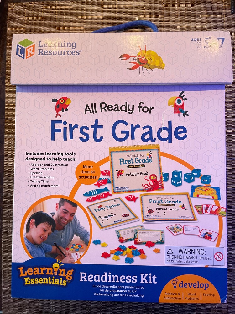 Learning Resources All Ready For First Grade Readiness Kit, Model LER3479 NEW