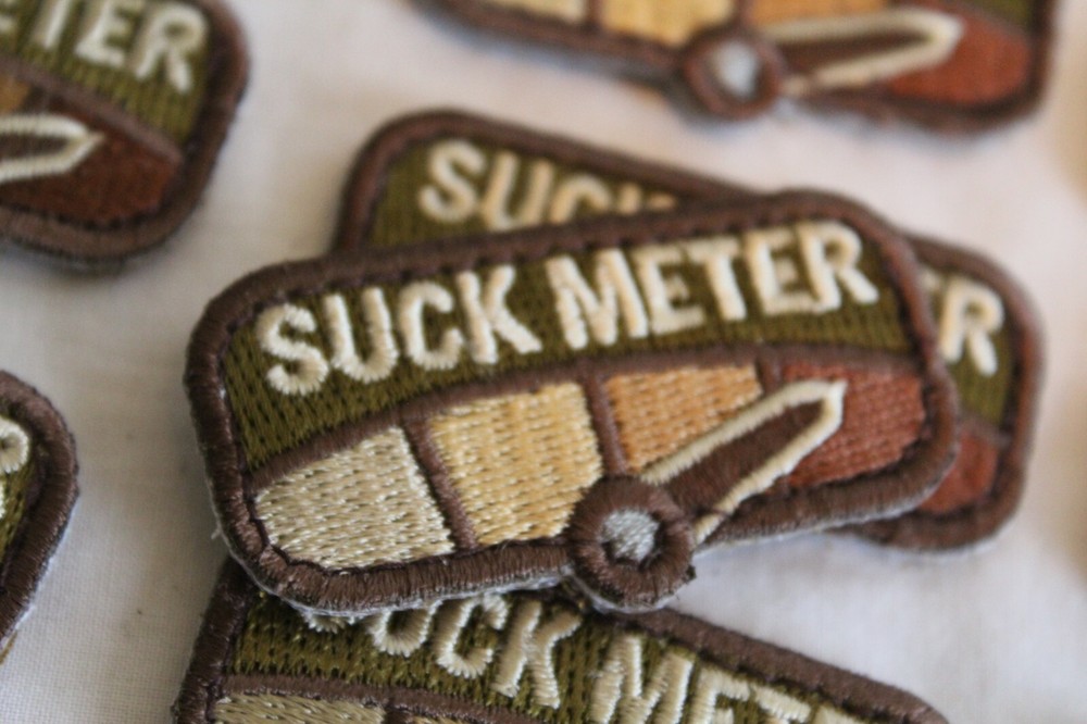 Lot of 10 Suck Meter Morale Patch 2" Mil-Spec Monkey Hook and Loop Back