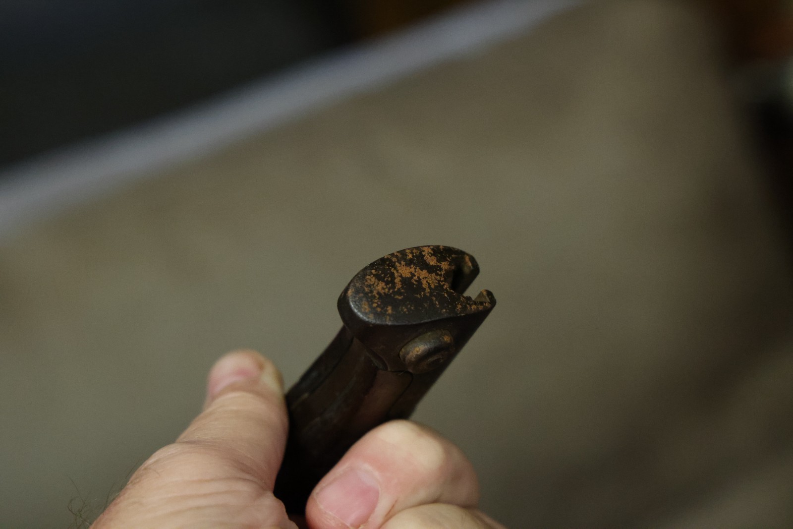 1916 WWI German Butcher Bayonet w/ Leather Scabbard