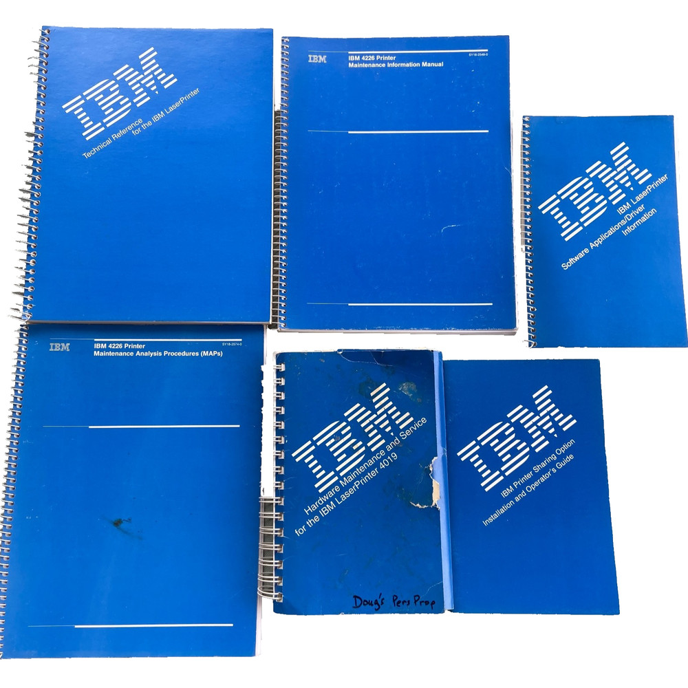 IBM Book Laser Printer Technical Reference 4226 4019 Users Guide Manual 1989 90