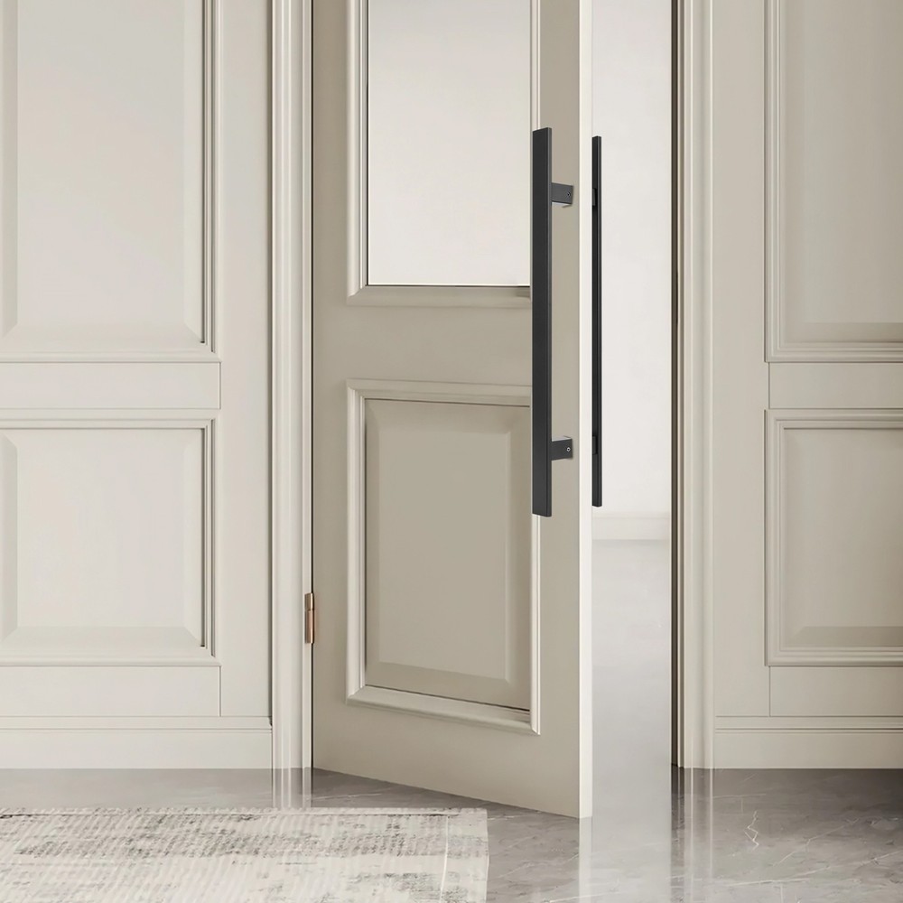 Stainless Steel Double Sided Push Pull Door Handle, H-shaped Door Pull Handle