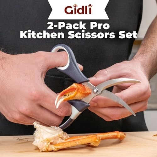 Kitchen Shears by Gidli Includes Seafood Scissors As a Bonus
