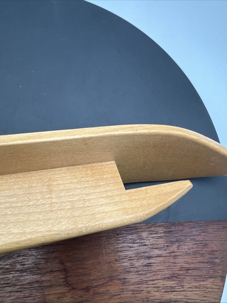 Vintage LeClerc Weaving Ski Shuttle Solid Wood 18”L 1.5”W. EUC