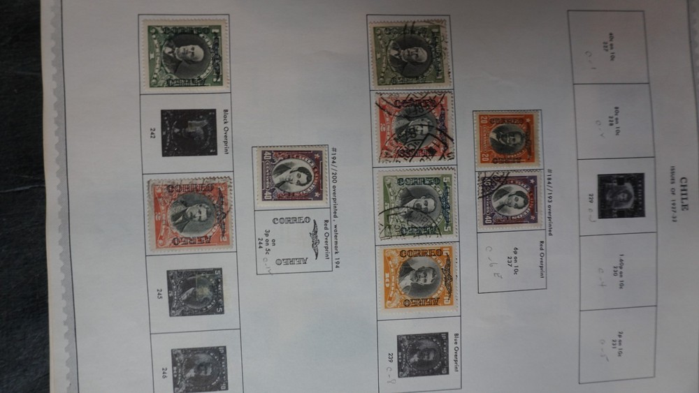 Chile fine collection on pages