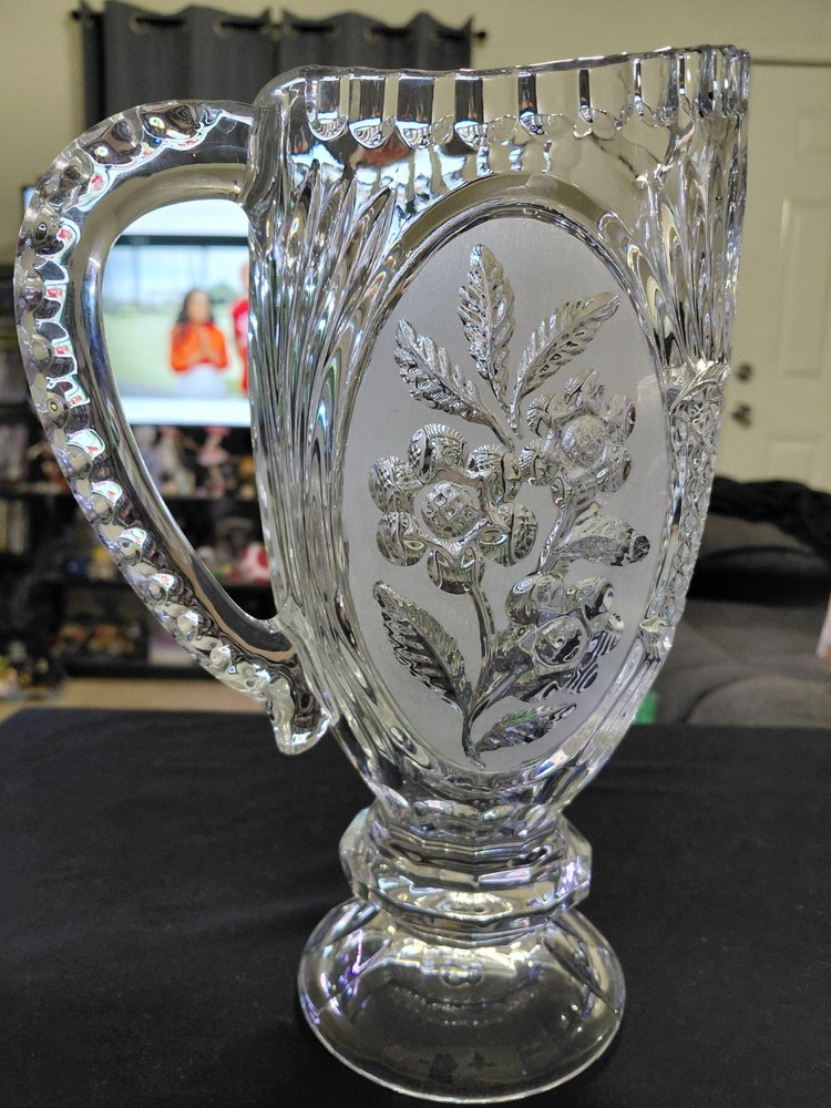 Kristal Zajecar 24% Lead Crystal Pitcher Flora Collection Pattern