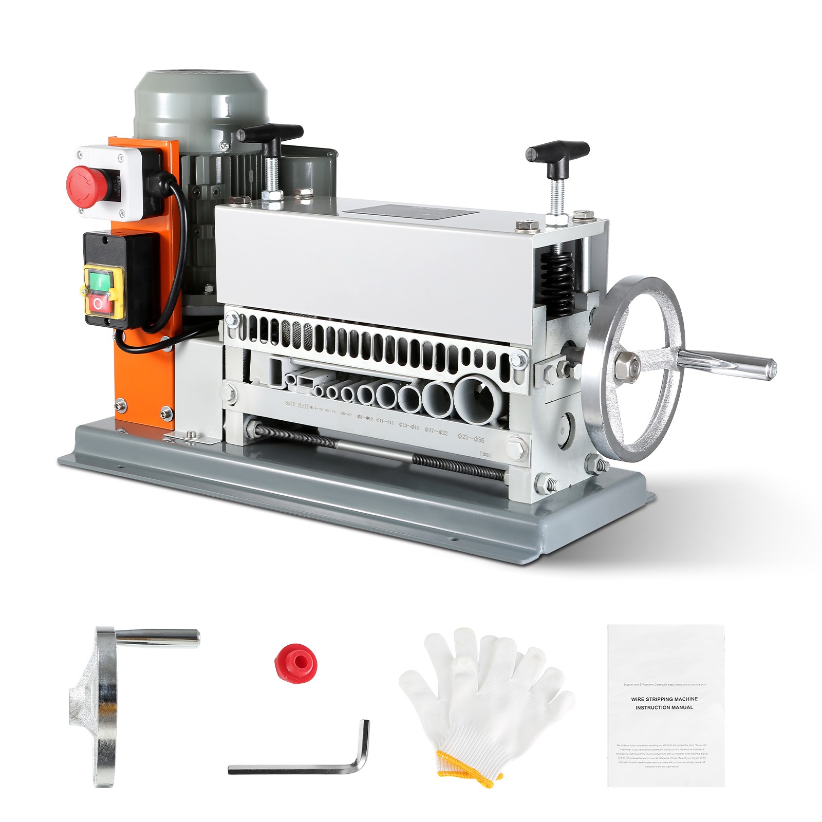 Electric/Manual Wire Stripping Machine Copper Cable Stripper 0.06''-1.57'' 370W