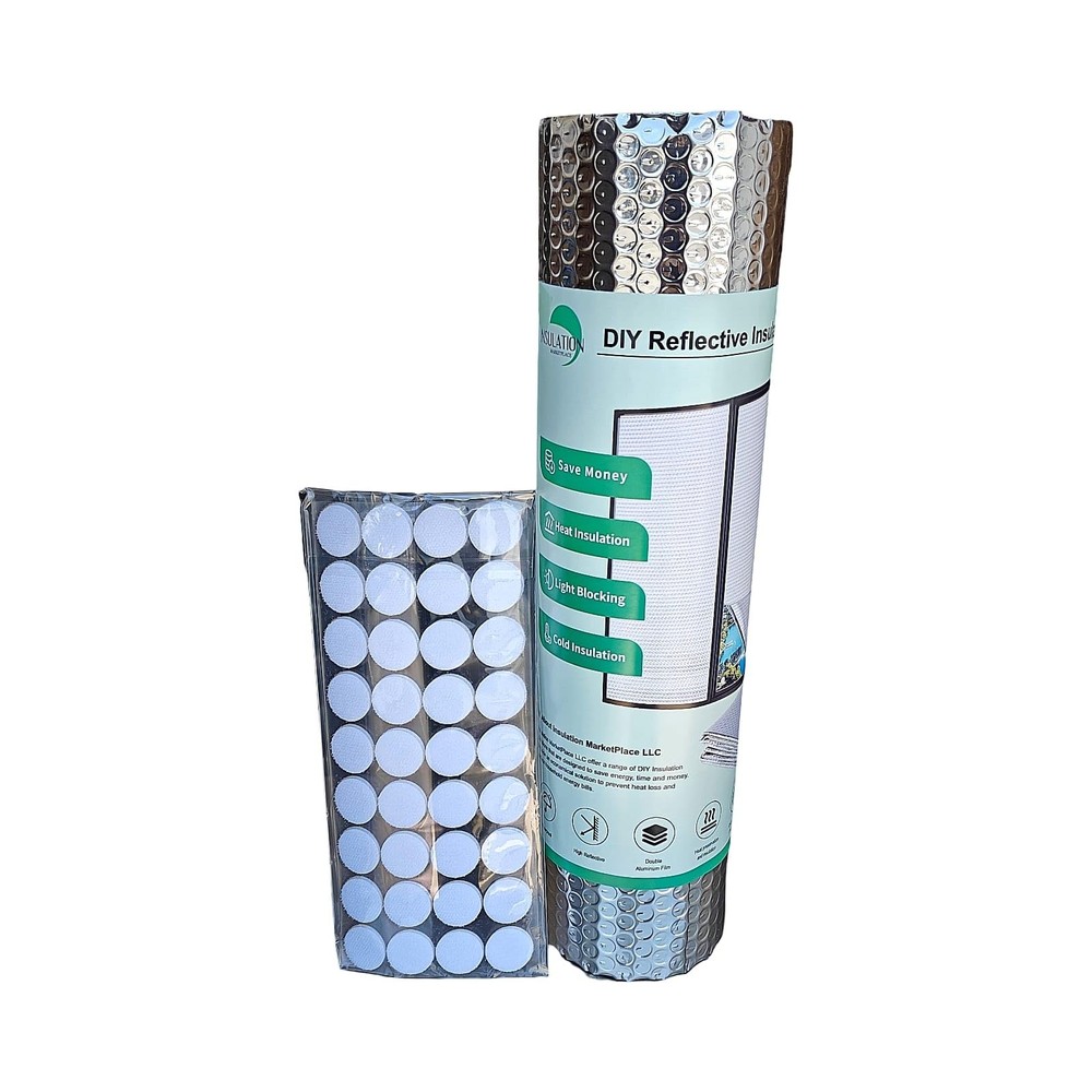- 16" x10ft Bubble Double Reflective Insulation Roll, Thermal Shield, RV Wind...