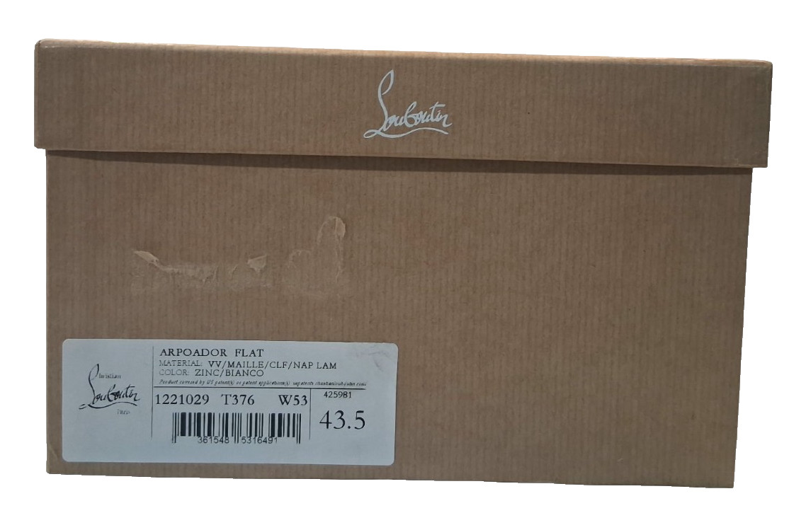 CHRISTIAN LOUBOUTIN Empty Shoe Box (14.5”x8.5"x5") Storage Medium Tissue Paper