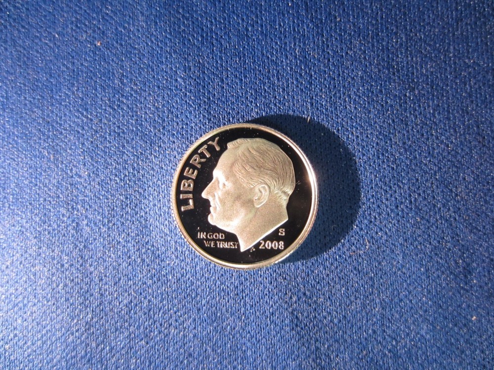 2008-S Silver Roosevelt Dime Deep Cameo Mirror Proof - Upper Grading Ranges