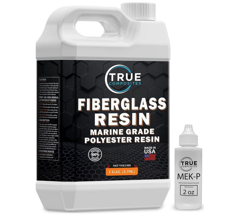Fiberglass Laminating Resin & Hardener Best Marine Grade Polyester 1 Gallon Kit