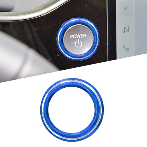 Bilisin Aluminum Engine Push Start Button Cover Trim Compatible with Lexus-Blue