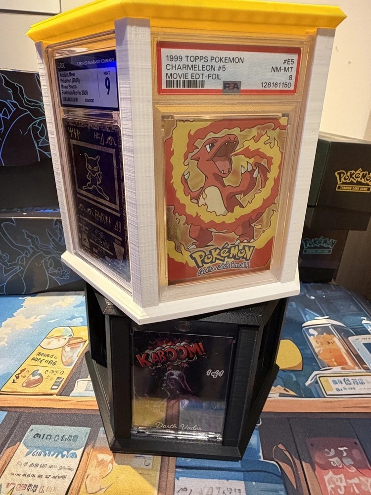 Rotating STACKABLE Card Display -One Touch 35pt mag rotating and stackable