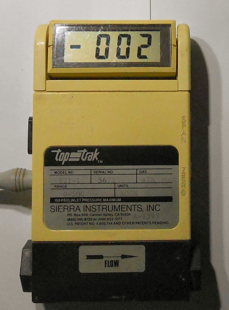 SIERRA INSTRUMENTS TOP-TRAK 821-1 Inline Digital Air Flow Meter