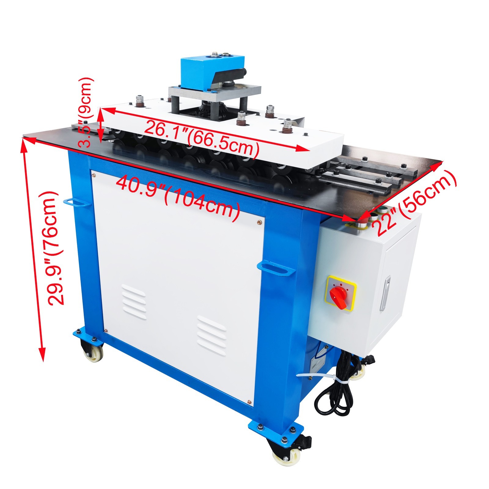 220V Seam Lock Forming Machine C-drive-locking and Radial Hem Seam 7 Shapes