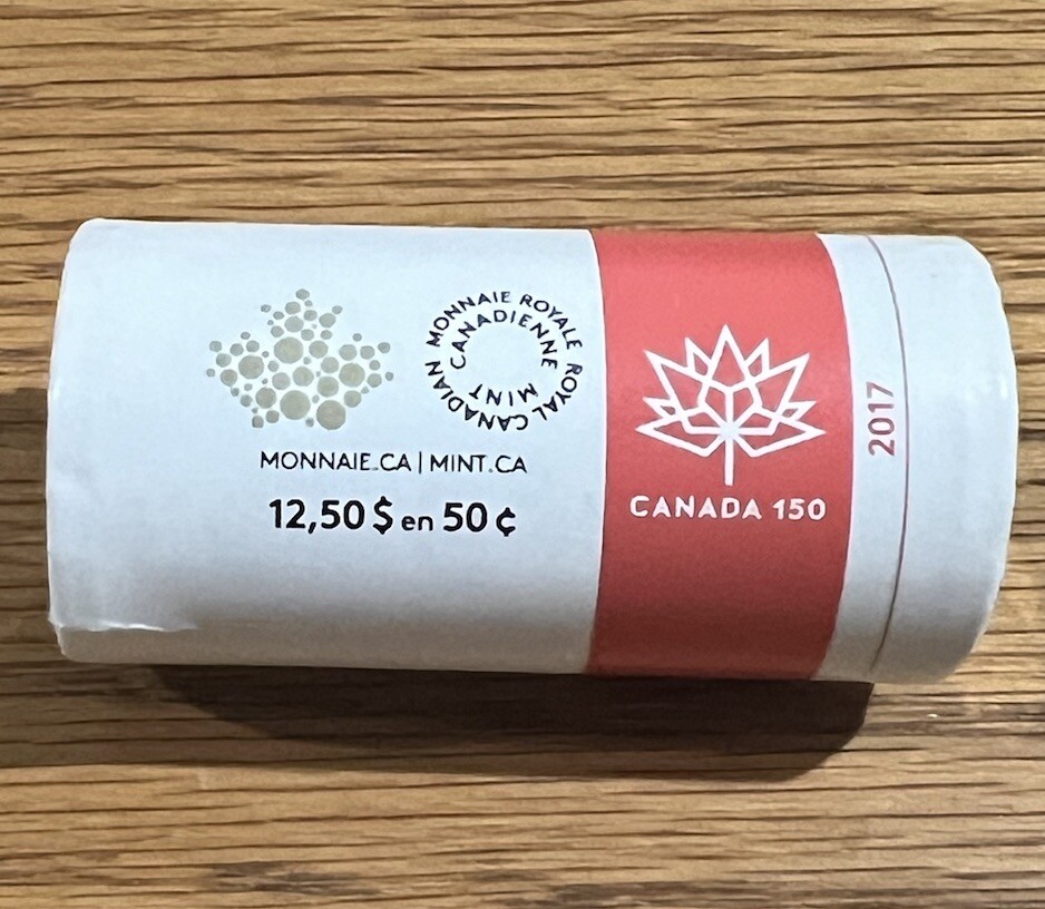2017 Canada Commemorative 150th, 50 Cent Coin, From Mint Roll