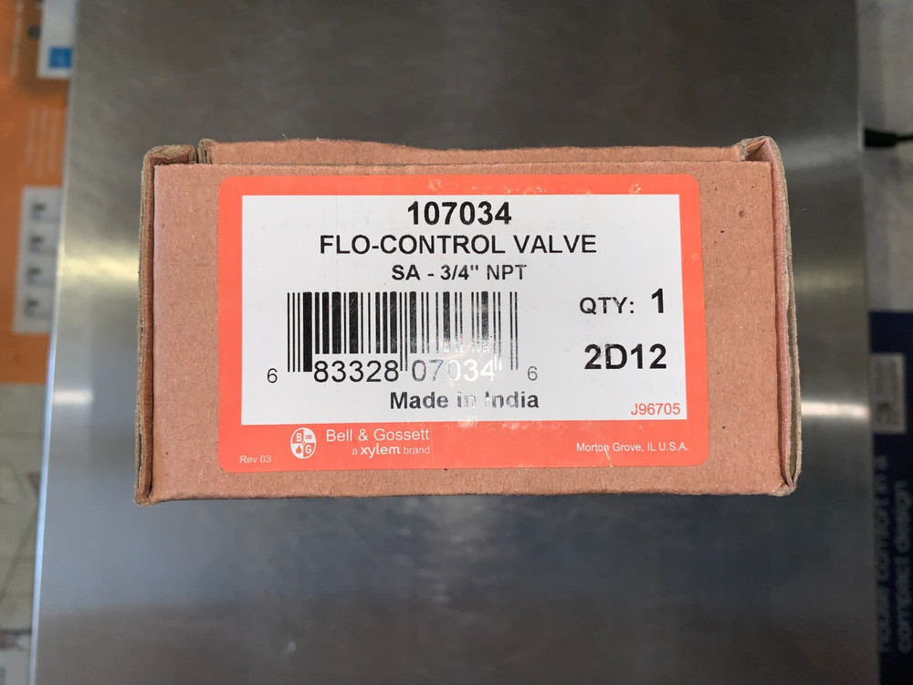 B&G FLO-CONTROL VALVE SA  3/4" 107034
