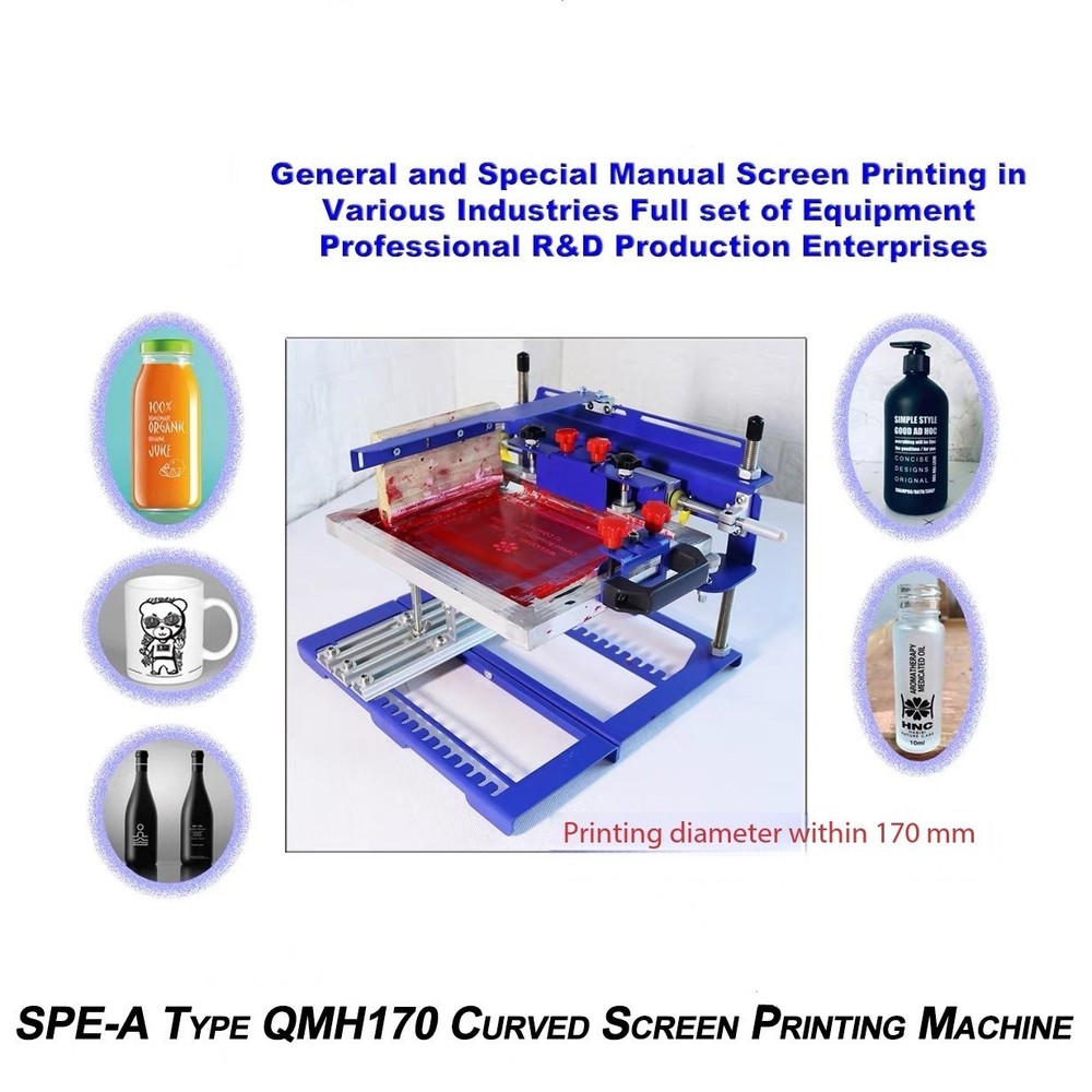 6.7" (170mm) Precise Cylindrical Conical Screen Printing Machine