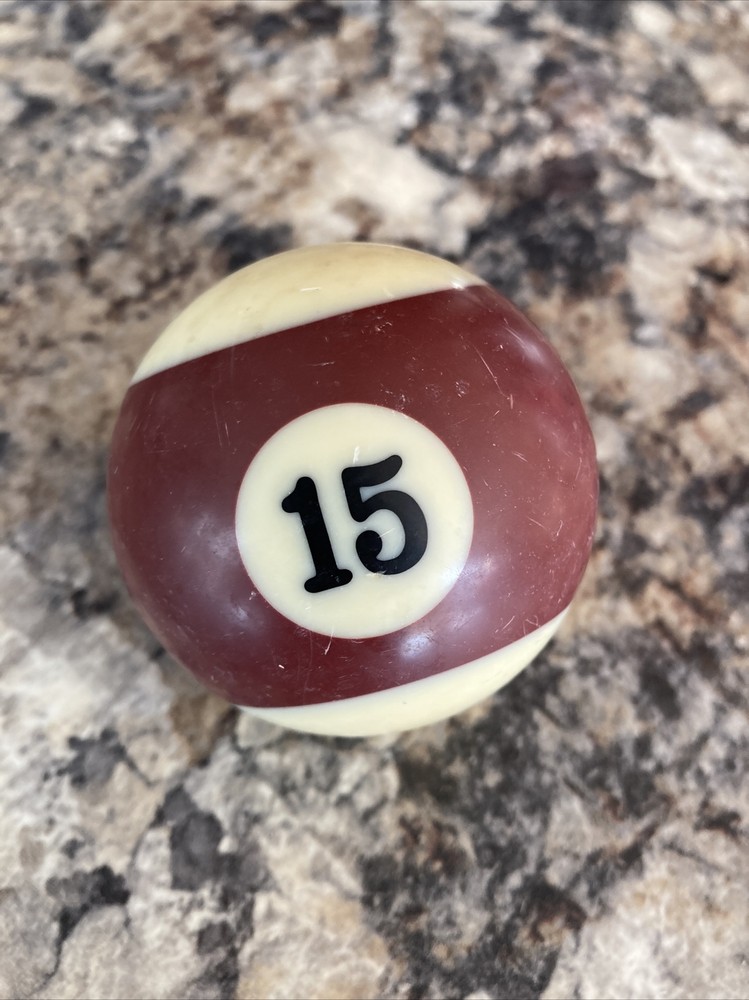 Vintage Replacement #15 Billiard Pool Ball  2 1/4" Diameter P3