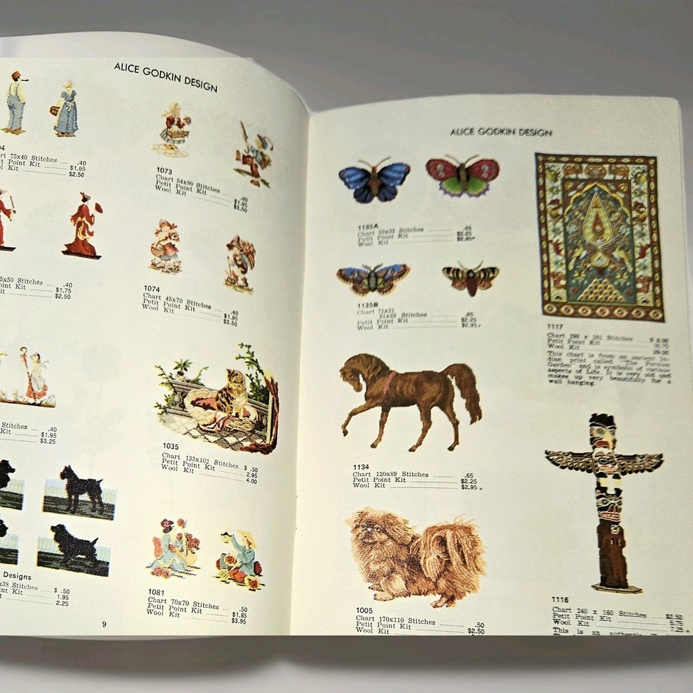 Alice Godkin Petit Point Needlepoint Pattern Walkers Transfers Monogram Ephemera
