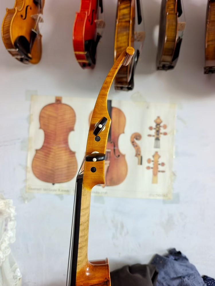 4/4 Violin Solid Flamed maple back spruce top hand Made nice sound