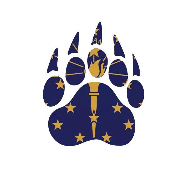 Indiana State Shaped Bear Print Sticker Decal