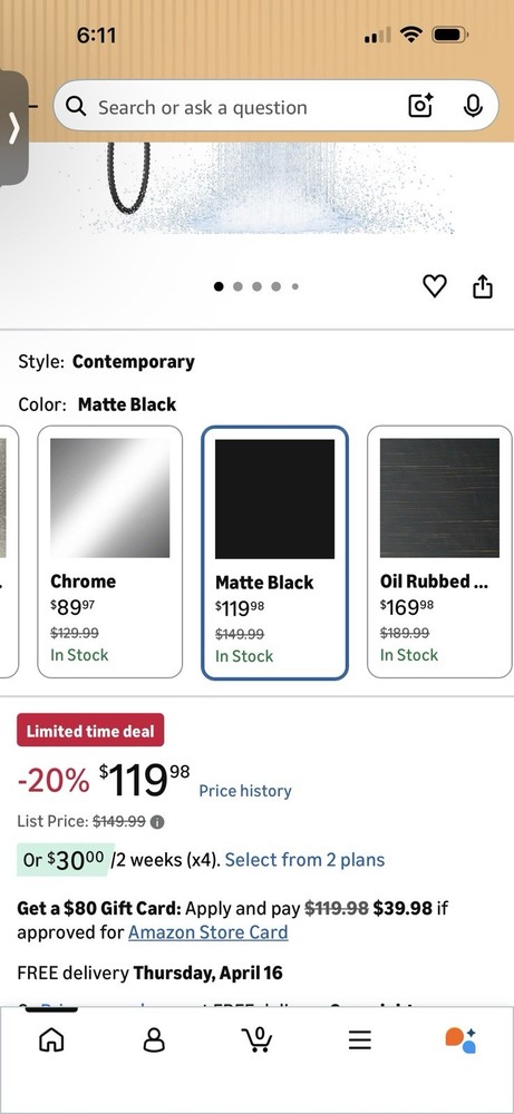 Matte Black Metal Shower System, Square Rainfall & Handheld, 3 Modes