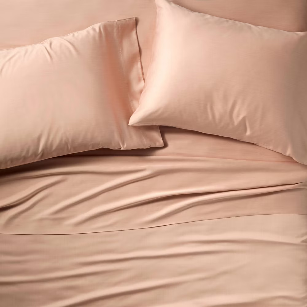 King 400 Thread Count Rayon from Bamboo Pillowcases Light Adobe Clay -