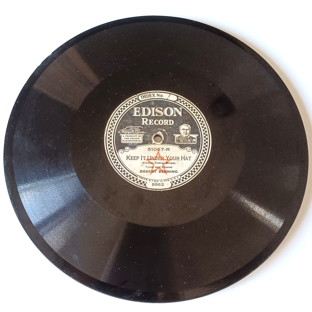 Edison Diamond Disc Record When Will Sun Shine For Me 51067 Keep It Under Hat
