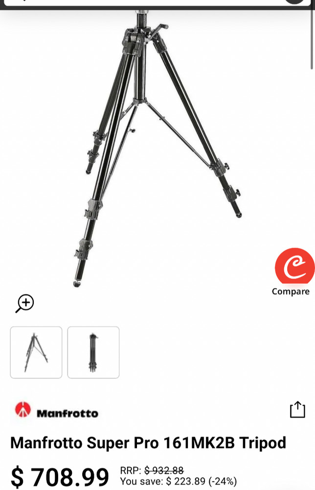 Manfrotto 161MK2B Tripod