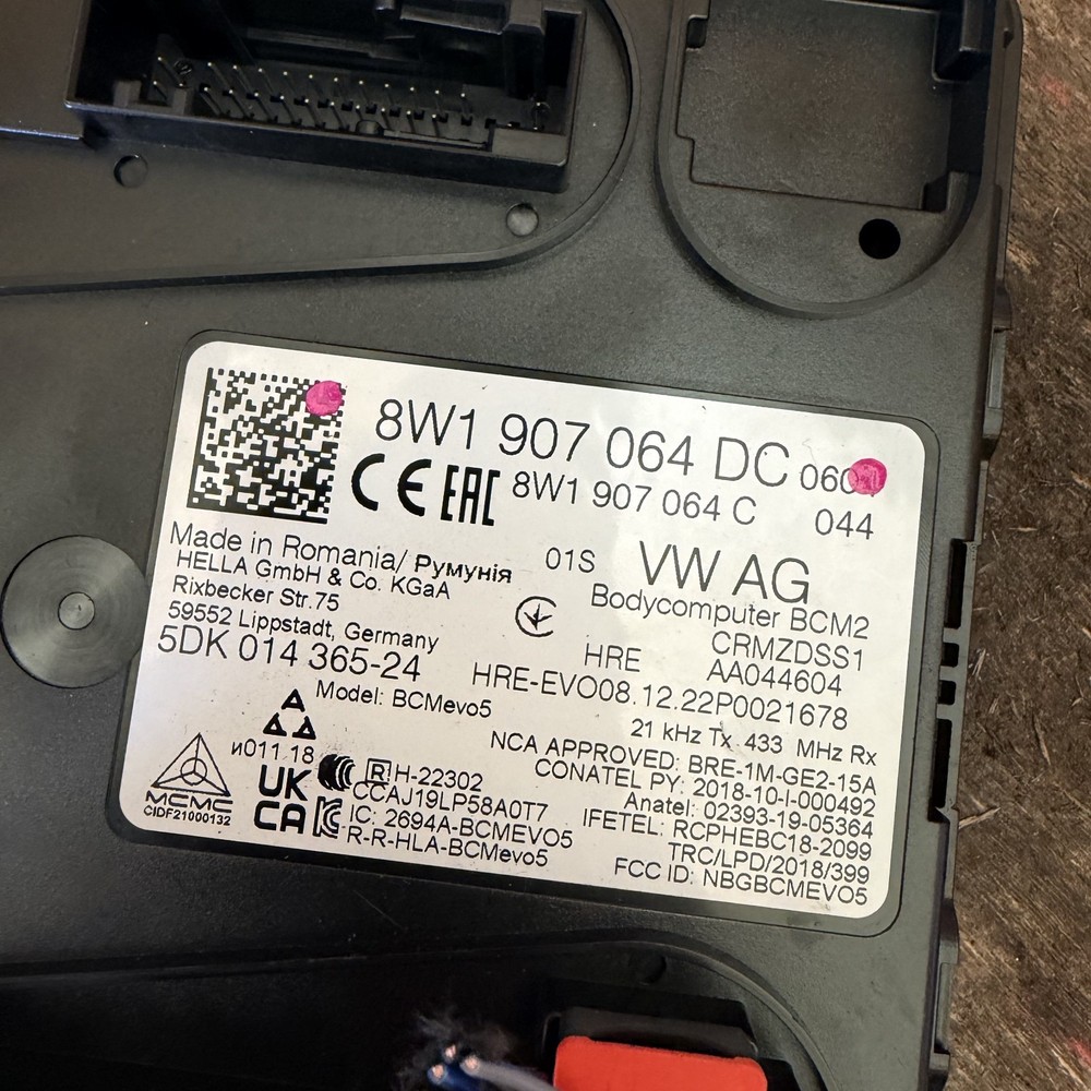 Audi A4 A5 Body Control Module Unit B9 2022 8W1907064DC
