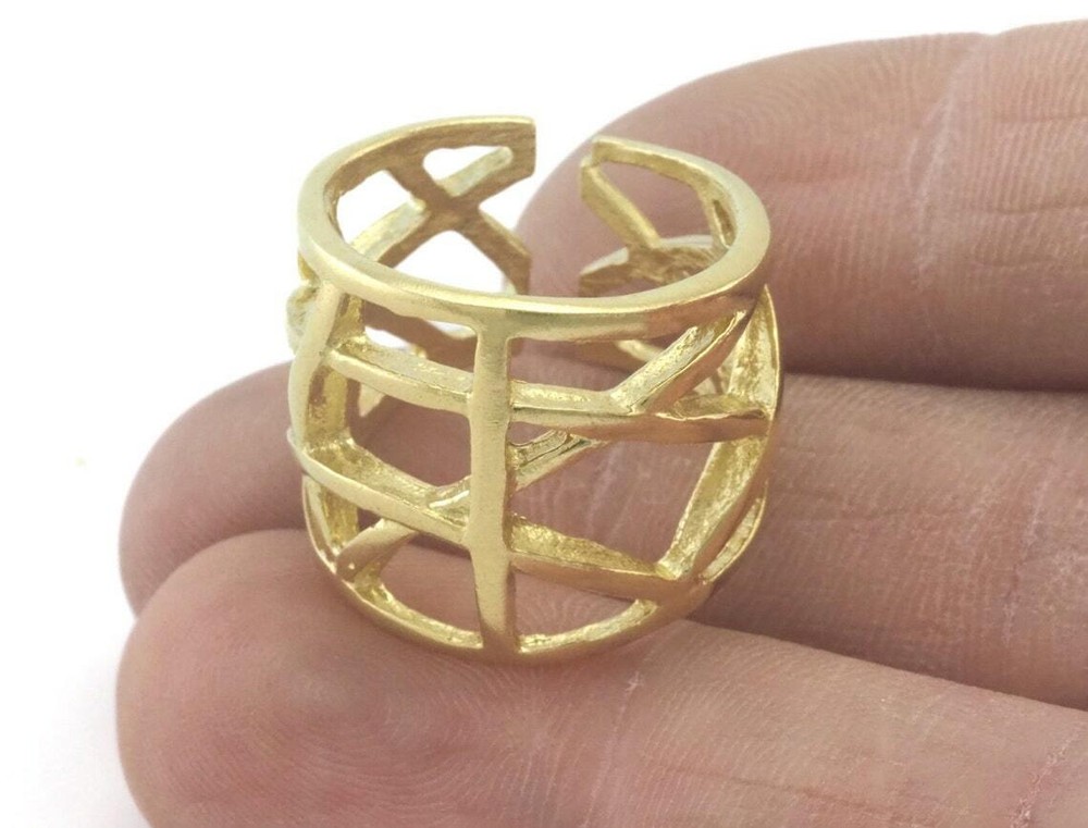 Adjustable Ring Raw brass (18mm 8US inner size) 3364