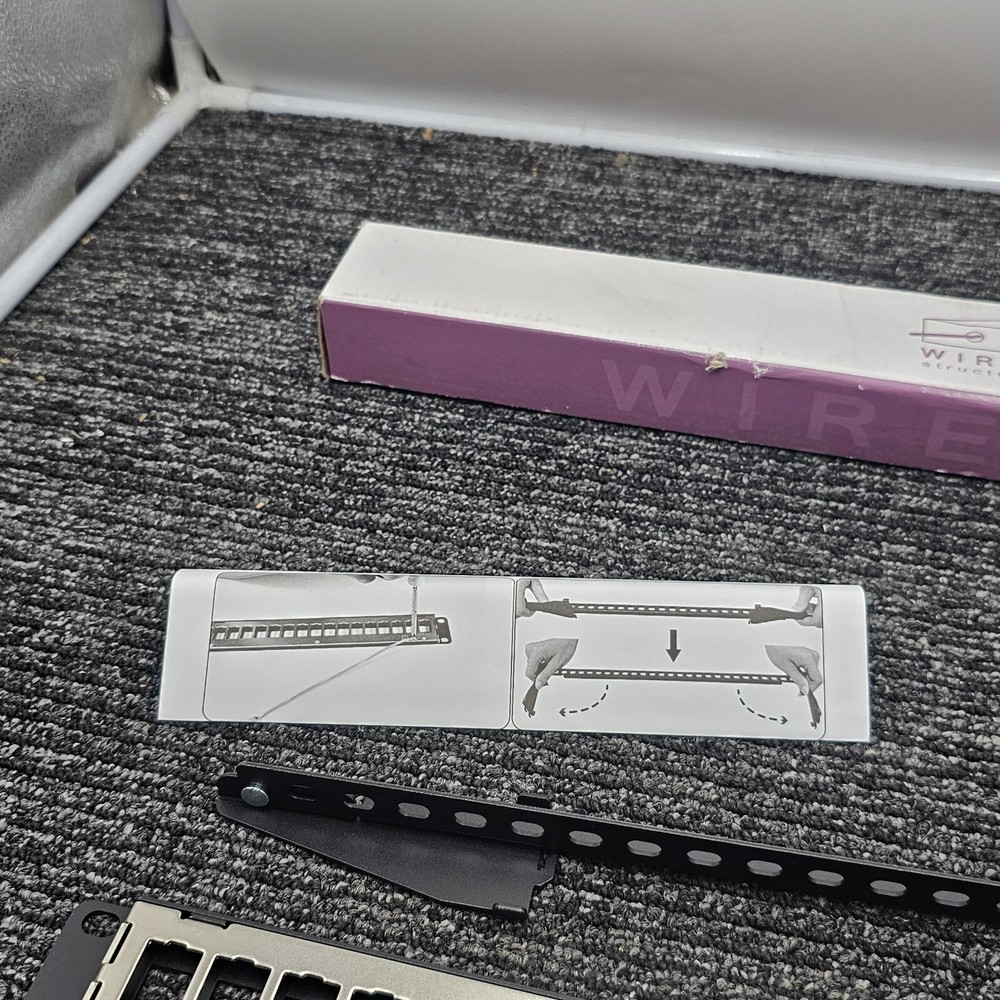 Wirepath WP-BPP-24 Rack Mount 24 Port Blank Patch Panel Black Fits Cat 5e/Cat 6