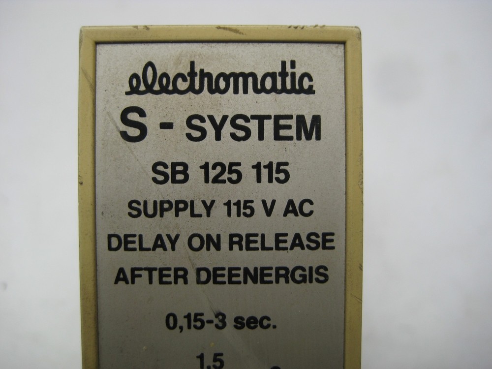 ELECTROMATIC SB125115 TIMING RELAY UNMP