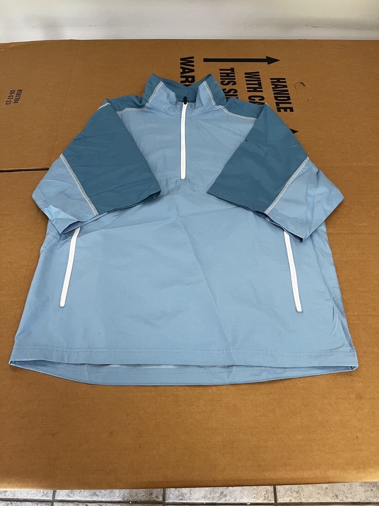 NWT MEN'S FOOTJOY SS PULLOVER, SIZE: M, COLOR: LIGHT BLUE (M30)