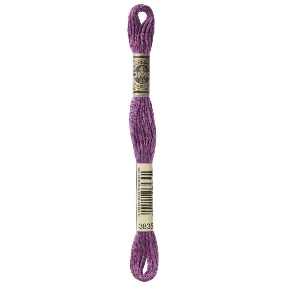 DMC 6-Strand Embroidery Cotton 8.7yd-Medium Grape - 12 Pack