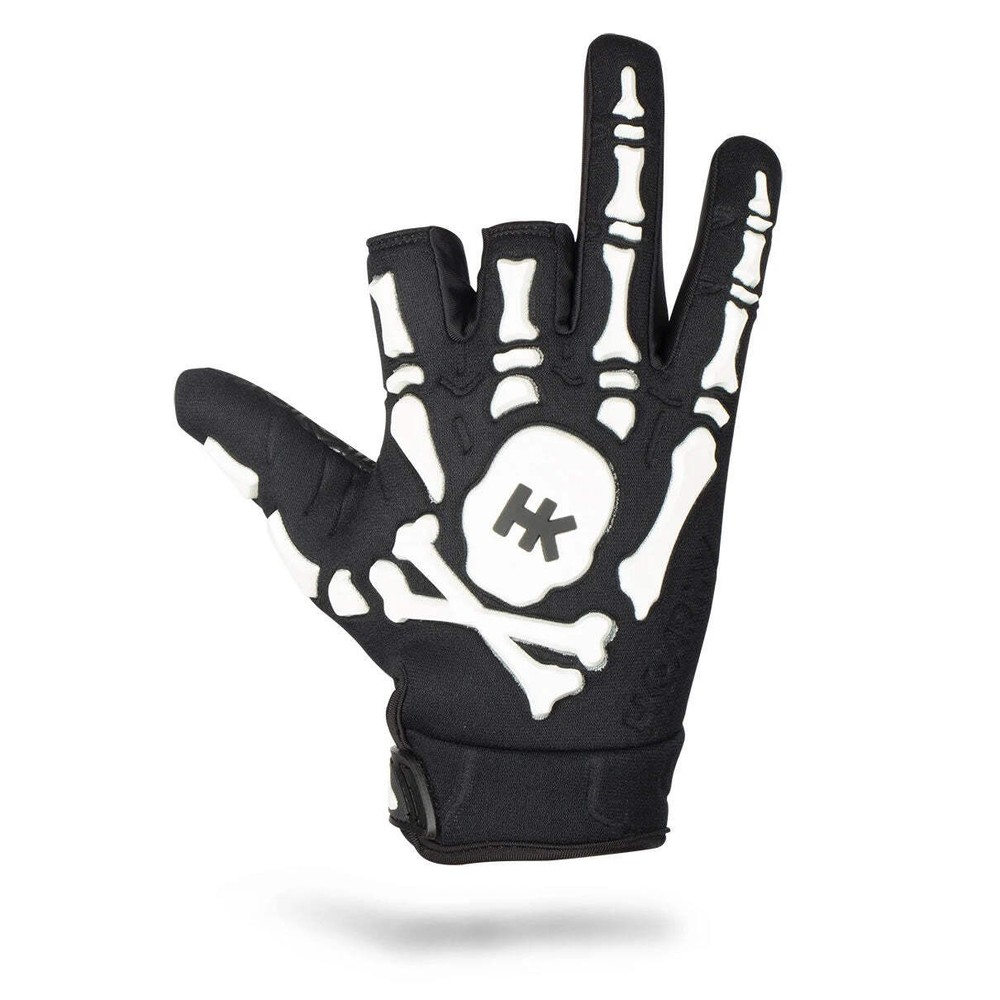 HK Army Bone Gloves - Black / White - X-Large