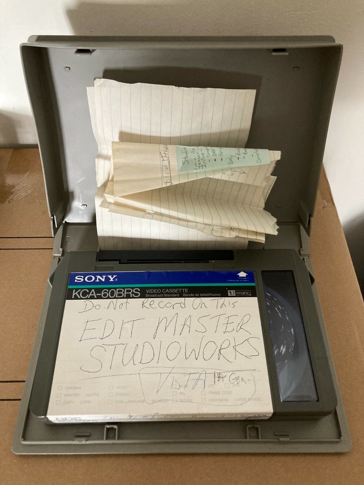 Edit Master Studioworks 3/4" U-Matic Broadcast Master Video Tape Read Descriptio