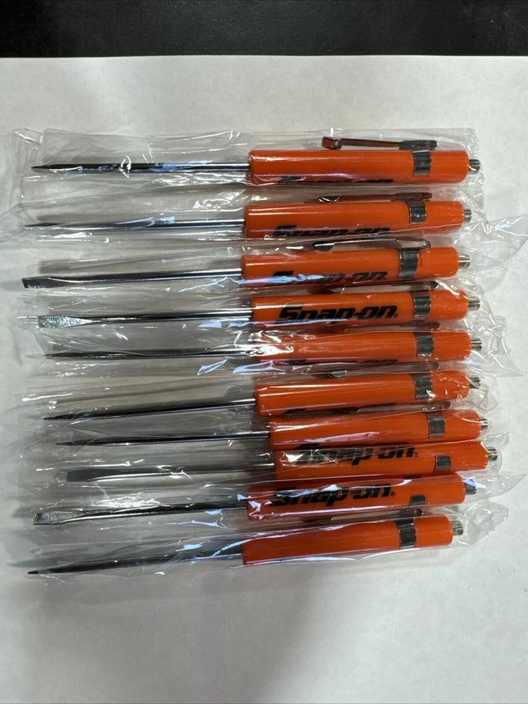 Snap On Pocket Singles Screwdrivers-Flat tip: pick your color!