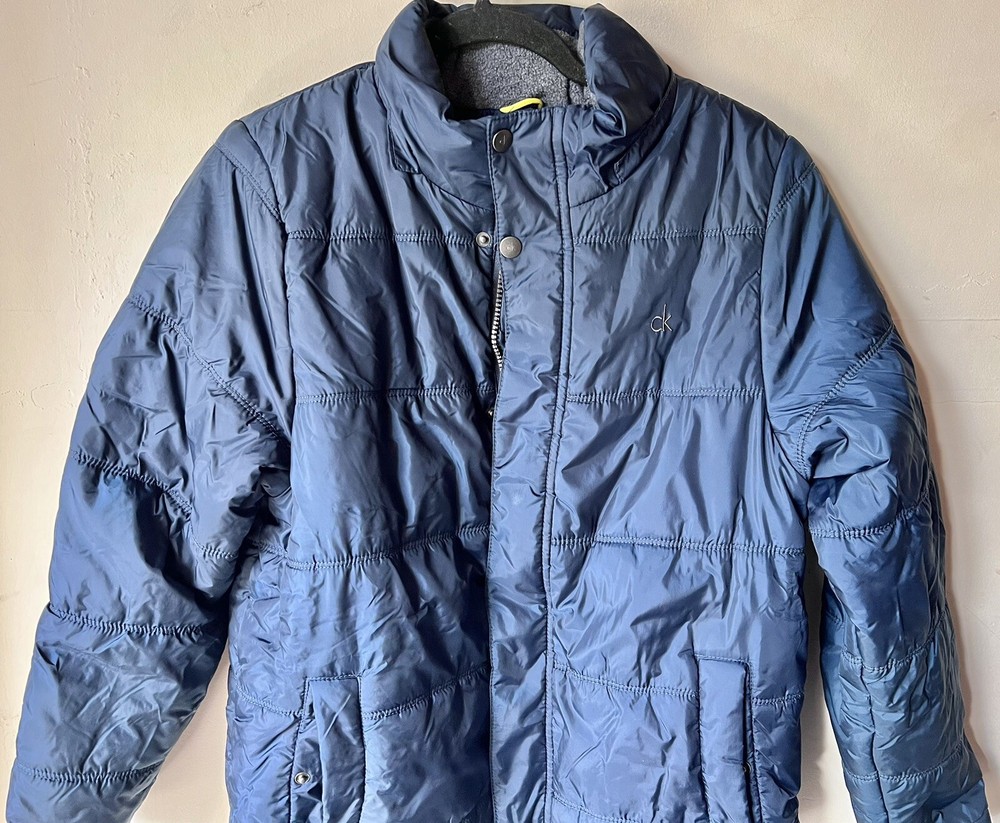 Calvin Klein Jacket Boys Large 14-16 Navy Puffer Lined