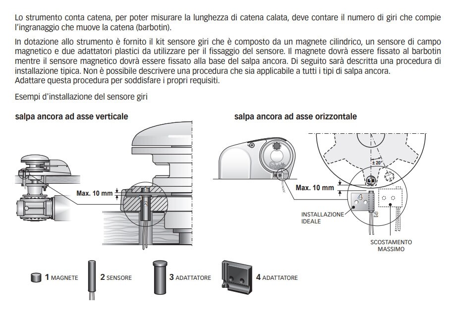 Quick SMART CHC chain counter for windlass with magnetic sensor