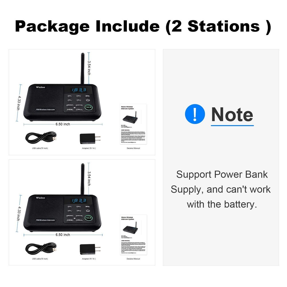22-Channel Call ALL FM Wireless Intercoms for Building Apartment Communication