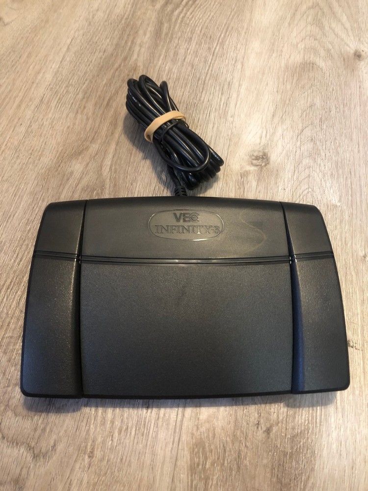 VEC Infinity-3 USB Foot Pedal 3-Button Transcription Controller IN-USB-3 Tested