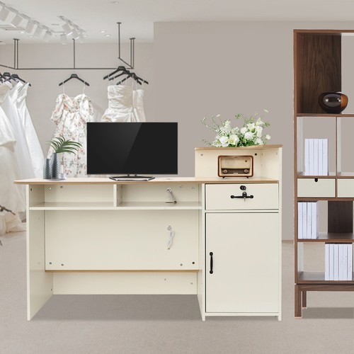 Modern Reception Desk, Reception Desk, Reception Desk with a Lockable Drawer