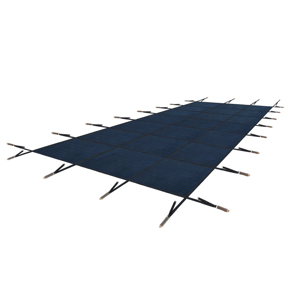 Safety Pool Cover for 18x36ft Rectangular Inground Pools, Triple Stitched, Blue