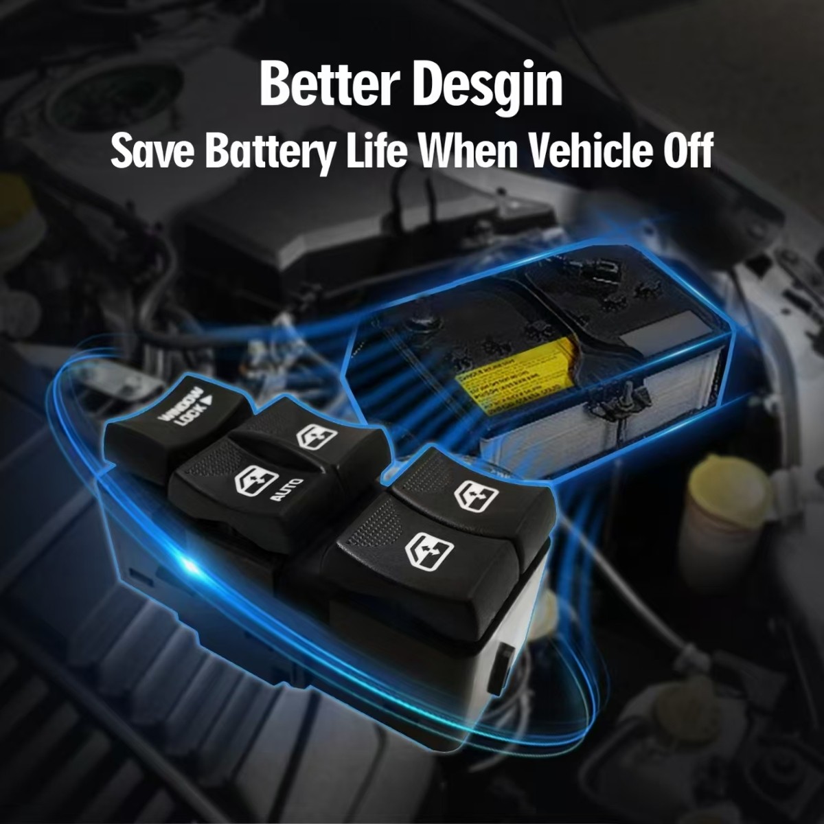 Front Left Master Window Switch For 2008-2013 Jeep Liberty Driver One Touch Down